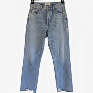 AGOLDE 90s High-Rise Straight Crop Jeans – Size 27 Premium Medium Wash Denim